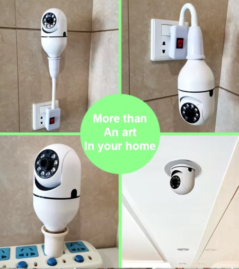 Wifi Camera | Bulb Camera | App: FTY Camera | Single Lens | Dual Lens | Motion Sensor Alert | 2 Way Audio | 360 View | Mobile App Control